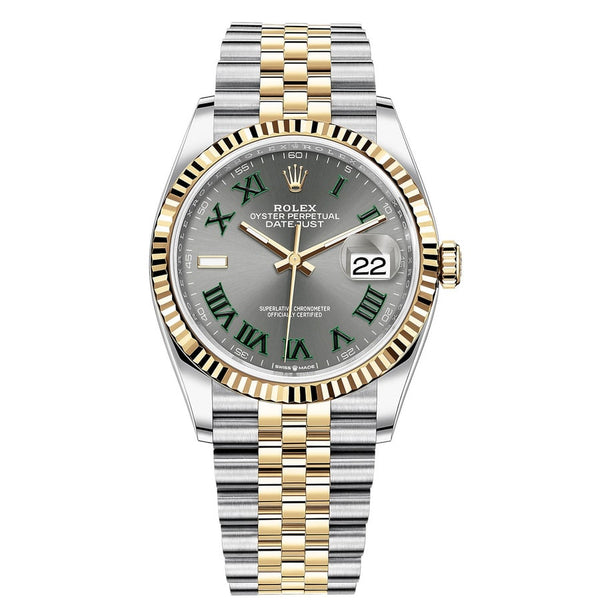 Rolex Datejust 36 126233-0035 Two-Tone Jubilee Bracelet with Wimbledon Dial