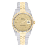 Rolex Datejust 36 Two-Tone Champagne Logo Dial Jubilee Bracelet Ref. 16233 circa 1996