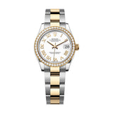 Rolex Datejust 31 278383RBR-0001 White Roman Dial Yellow Rolesor Oyster Bracelet