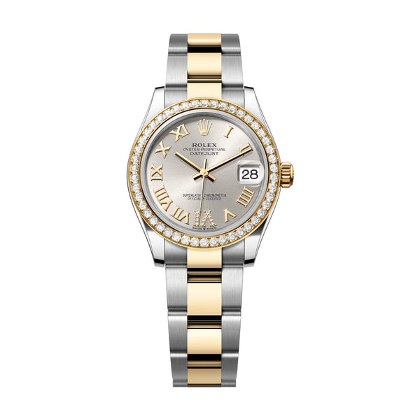 Rolex Datejust 31 278383RBR-0003 Silver Diamond Dial Yellow Rolesor Oyster Bracelet