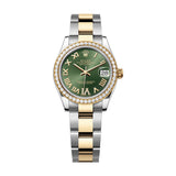 Rolex Datejust 31 Ref. 278383RBR-0015 Olive Green Diamond Dial Yellow Rolesor Oyster Bracelet