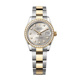 Rolex Datejust 31 278383RBR-0019 Yellow Rolesor Diamond Bezel Silver Dial Oyster Bracelet