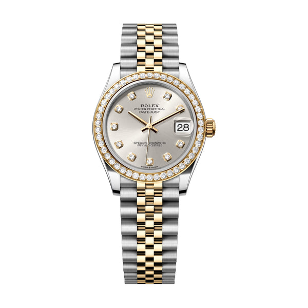 Rolex Datejust 31 278383RBR-0020 Silver Diamond Dial Yellow Rolesor Jubilee Bracelet