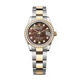 Rolex Datejust 31 278383RBR-0023 Black Mother of Pearl Diamond Dial Yellow Rolesor Oyster Bracelet