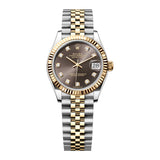 Rolex Datejust 31 278273-0022 Steel and Yellow Gold Fluted Bezel Dark Grey Diamond Dial Jubilee Bracelet