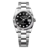 Rolex Datejust 36 Reference 126234-0028 Black Diamond Dial Stainless Steel Oyster Bracelet