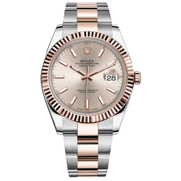 Rolex Datejust 41 126331-0009 Stainless Steel and Rose Gold Sundust Dial