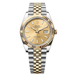 Rolex Datejust 41 126333-0010 Stainless Steel and 18K Yellow Gold Champagne Dial Jubilee Bracelet