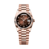 Rolex Day-Date 36 128235-0075 18kt Everose Gold Brown Ombré Roman Dial