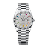 Rolex Day-Date 36 Ref. 128236-0003 Platinum Diamond Paved Dial
