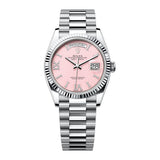 Rolex Day-Date 36 128236-0006 Platinum Pink Diamond Roman Dial