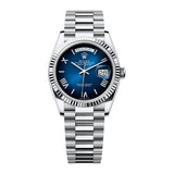 Rolex Day-Date 36 Reference 128236-0020 Blue Ombré Roman Dial Platinum