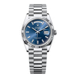 Rolex Day-Date 36 128236-0023 Platinum Blue Diamond Dial