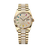 Rolex Day-Date 36 128238-0052 18K Yellow Gold Diamond-Paved Dial & Diamond-Set President Bracelet