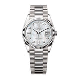 Rolex Day-Date 36 Ref. 128239-0007 White Gold Mother-of-Pearl Diamond Dial
