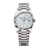 Rolex Day-Date 36 128239-0065 White Gold Mother-of-Pearl Diamond Dial