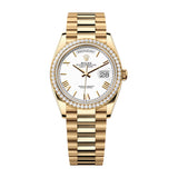 Rolex Day-Date 36 128348RBR-0064 White Dial Yellow Gold President Bracelet