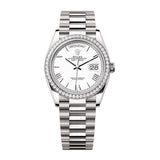 Rolex Day-Date 128349RBR-0043 36mm White Gold White Dial