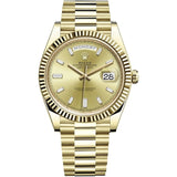 Rolex Day-Date 40 228238-0005 Yellow Gold Champagne Diamond Dial President Bracelet