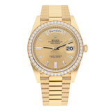 Rolex Day-Date 40 228348RBR-0002 18K Yellow Gold Diamond Dial & Bezel President Bracelet
