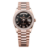 Rolex Day-Date 36 128345RBR-0044 Eisenkiesel Dial 18k Everose Gold Diamond Bezel