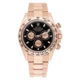 Rolex Cosmograph Daytona 116505-0008 40mm 18K Rose Gold Black Dial