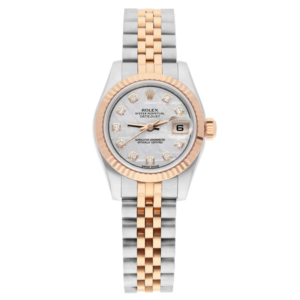 Rolex Lady-Datejust 26mm Stainless Steel & 18kt Rose Gold 179171 Meteorite Diamond Dial