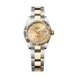 Rolex Lady-Datejust 279173-0002 28mm Champagne Dial Yellow Rolesor Oyster Bracelet