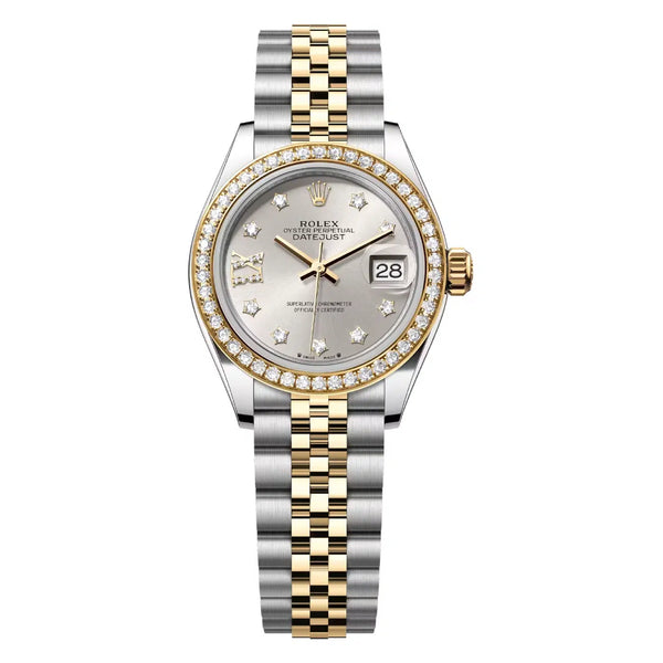 Rolex Datejust 28 279383RBR-0003 Stainless Steel & 18K Yellow Gold Diamond Bezel Silver Star Diamond Dial