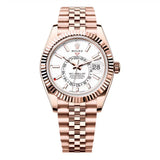 Rolex Sky-Dweller 336935-0007 42mm Rose Gold White Dial Jubilee Bracelet