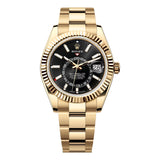Rolex Sky-Dweller 336938-0002 42mm 18K Yellow Gold Black Dial Oyster Bracelet