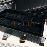 Transformer Watch Briefcase in Black Carbon Fiber PU Leather
