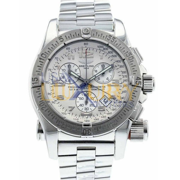 Breitling Emergency Mission Chronograph Chronometer A7332211-G616 White Dial 45mm Steel Watch