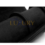 Watch Roll Travel Case for 3 Watches in Black Embossed Leather
