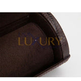 Traveler's Watch Roll Organizer Case for 3 Watches in Brown Embossed Leather