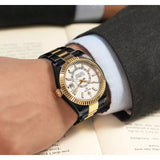 Rolex Sky-Dweller 326933 42mm Black PVD/DLC Coated 18K Gold & Steel Oyster Bracelet White Dial