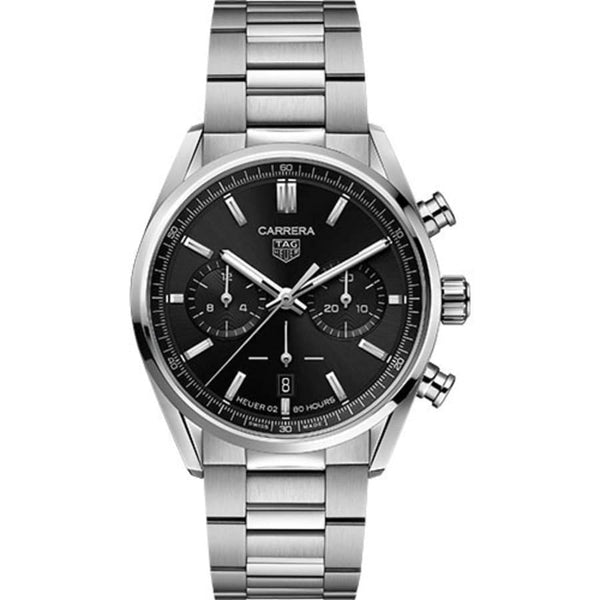 Tag Heuer Carrera Chronograph CBN2010.BA0642 42mm Steel Case Black Dial Steel Bracelet