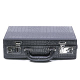 8-Watch Travel Briefcase in Black PU Leather with Key Locks