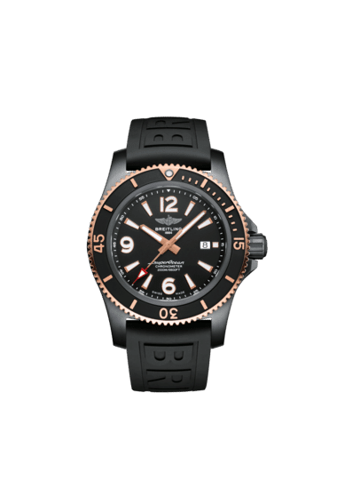 Breitling Superocean Automatic 46 Black Steel U17368221B1S1 DLC-Coated Stainless Steel and 18K Red Gold Black Dial