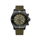 Breitling Avenger Chronograph 45 Night Mission V13317101L1X1 Black DLC Titanium 45mm Green Dial
