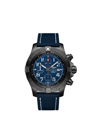 Breitling Super Avenger Chronograph 48 Night Mission V13375101C1X2 Black DLC Titanium 48mm Blue Dial