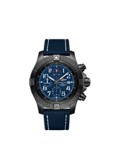 Breitling Super Avenger Chronograph 48 Night Mission V13375101C1X2 Black DLC Titanium 48mm Blue Dial