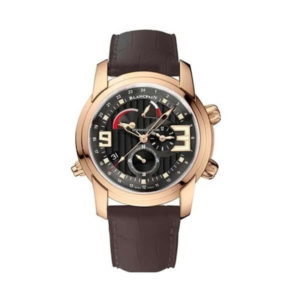 Blancpain L-Evolution Réveil GMT 8841-3630-53B Rose Gold 43mm Black Dial Brown Leather