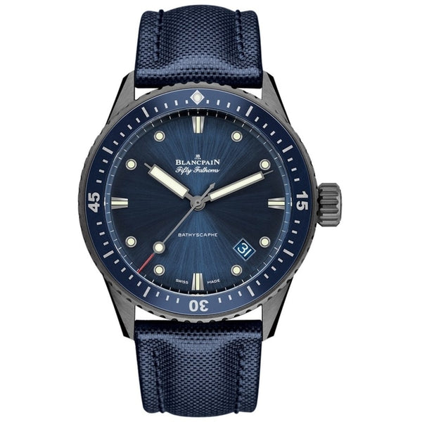 Blancpain Fifty Fathoms Bathyscaphe 5000-0240-O52A Ceramic Blue Dial