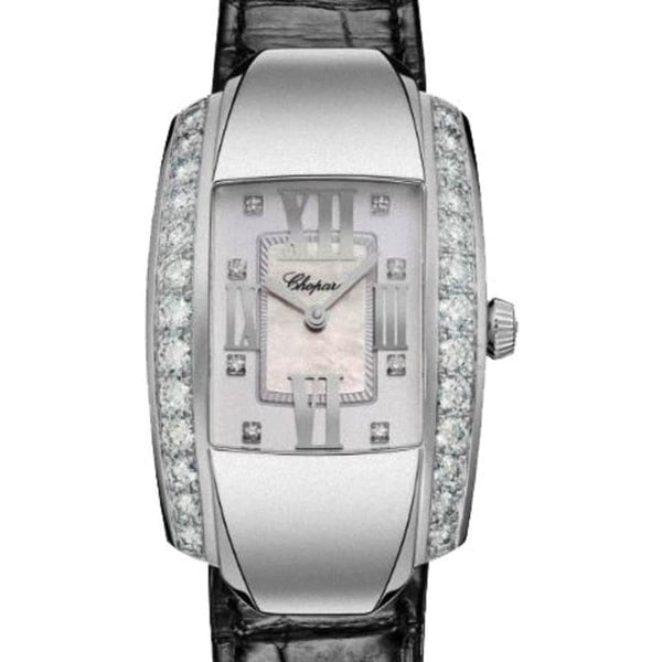 Chopard La Strada 419402-1004 White Gold with Black Crocodile Leather Strap