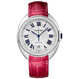 Cartier Clé de Cartier WJCL0011 White Gold 40mm Watch with Diamond Bezel and Silver Dial