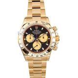 Rolex Daytona 116528 18k Yellow Gold Black Dial 40mm Automatic Chronograph