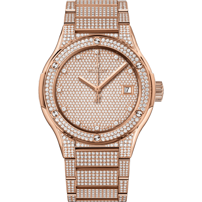 Hublot Classic Fusion Bracelet King Gold Full Pavé 45mm | 510.OX.9000.OX.3704