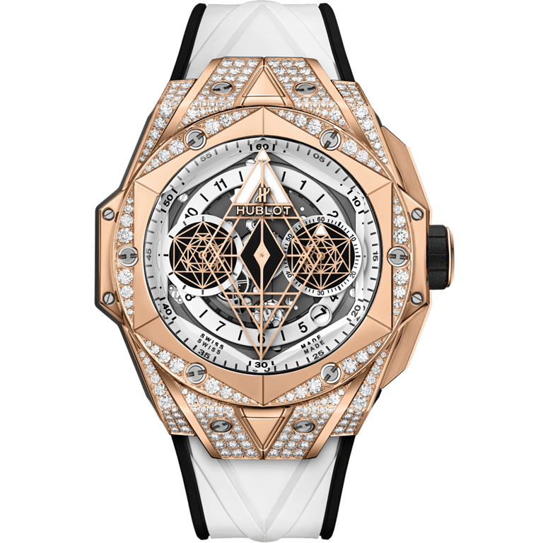 Hublot Big Bang Sang Bleu II King Gold White Pavé 45mm | 418.OX.2001.RX.1604.MXM20