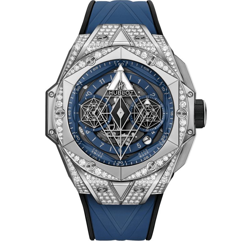 Hublot Big Bang Unico Sang Bleu II Titanium Blue Pavé 45mm | 418.NX.5107.RX.1604.MXM20